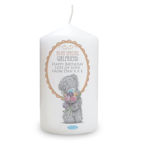 Personalised Me To You Bear Flowers Candle Extra Image 1